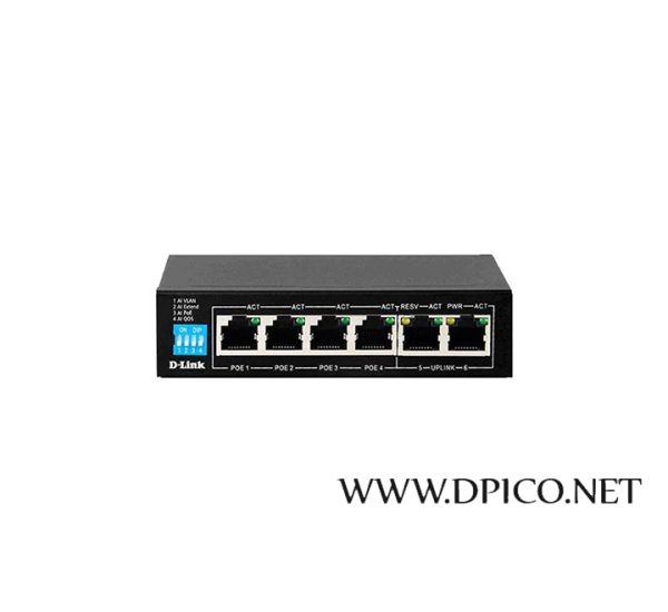سوییچ شبکه 6 پورت دی لینک مدل DGS-F1006P